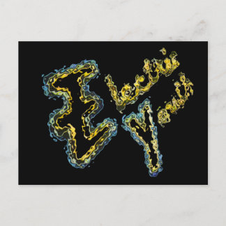 Postal Cartão elétrico da juventude