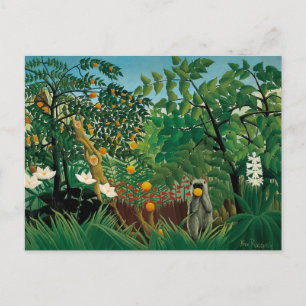 Postal Cartão exótico da paisagem de Henri Rousseau