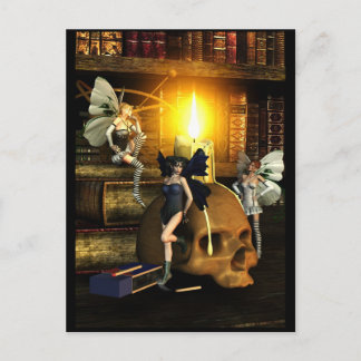 Postal cartão feericamente da fantasia - "luzes