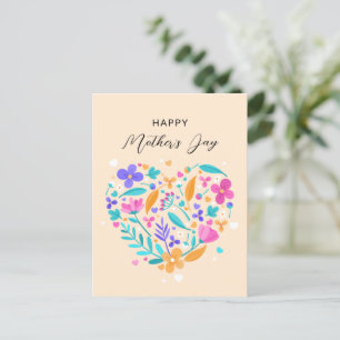 Postal Cartão Feliz Dia das Mães, Dia das Mães Minimalist