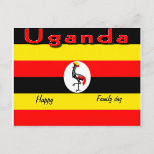 Postal Cartão felizes de Uganda do dia da família