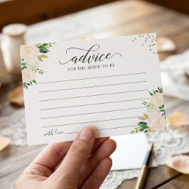 Postal Cartão Floral Dourado Verde Moderno para Palavras 