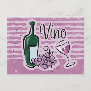 Postal Cartão italiano de recepção de vinho