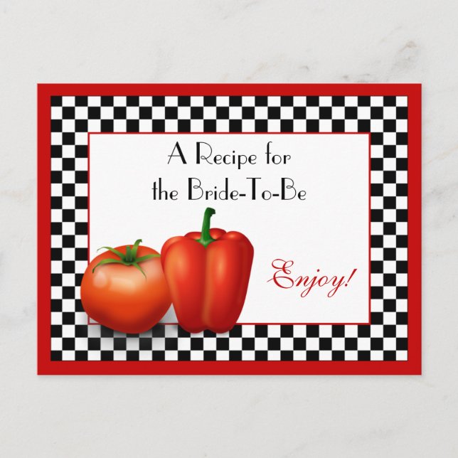 Postal Cartão italiano retro da receita para que a noiva (Frente)