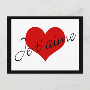 Postal Cartão Je t' aime
