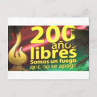 Cartão La Paz 200 años libres
