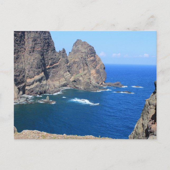 Postal Cartão - litoral de Madeira (Frente)