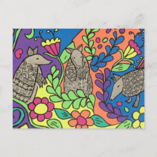 Postal Cartão lunático brilhante extra dos tatus