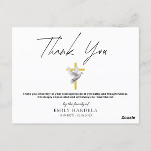 Postal Cartão Memorial Funeral - Porta Cruzada e Watercol