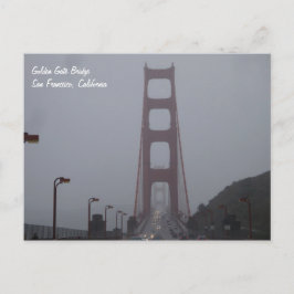 Postal Cartão nevoento de golden gate bridge