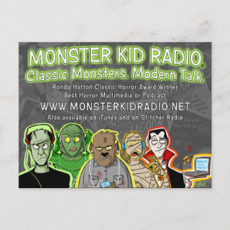 Postal Cartão novo do rádio do miúdo do monstro
