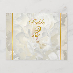 Postal Cartão numérico da mesa de casamento do Ouro de pe