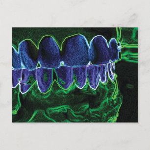 Postal Cartão Ortodontista Dentista de Teeth Maluco
