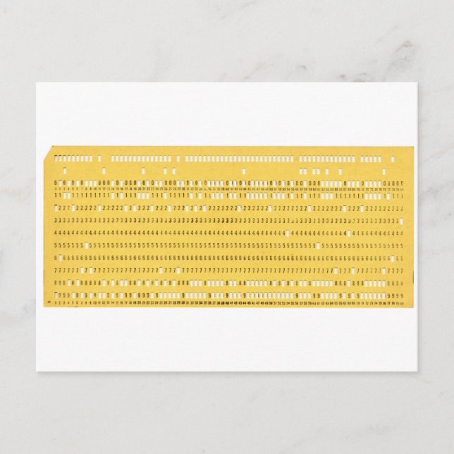 Postal Cartão perfurado vintage para armazenamento de dad (Frente)