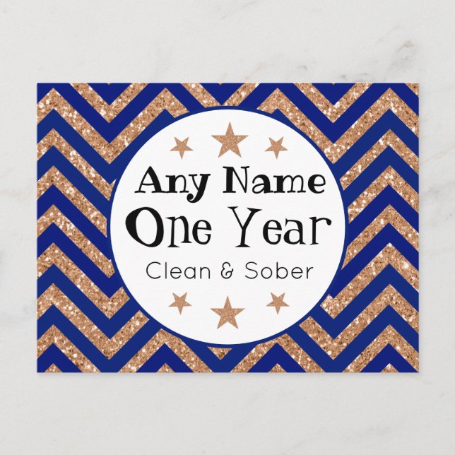 Postal Cartão personalizado de aniversário de Sober (Frente)