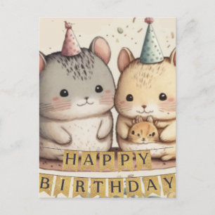 Postal Cartão personalizado Feliz Aniversário