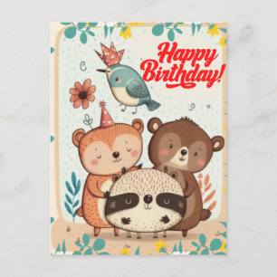 Postal Cartão personalizado Feliz Aniversário