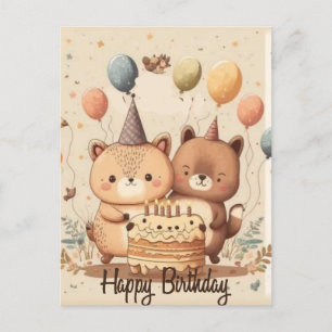Postal Cartão personalizado Feliz Aniversário
