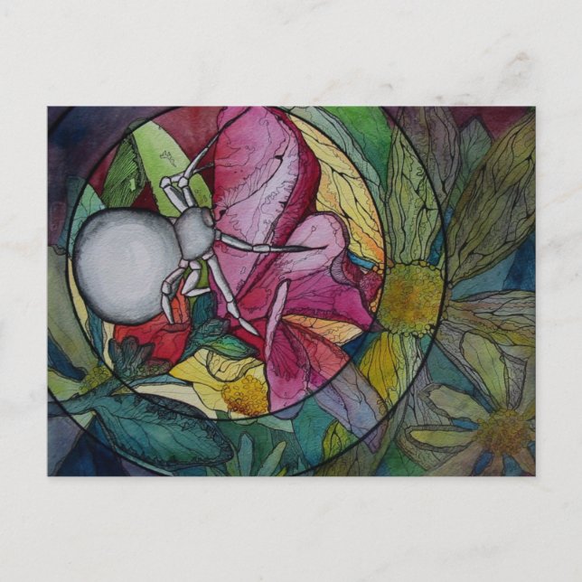 Postal Cartão Postal: "Aranha Flor" (Frente)
