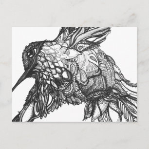 Postal Cartão postal, Arte em Preto e Branco Ótimo para C