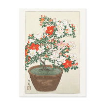 CARTÃO POSTAL: ARTE JAPONESA: OHARA KOSON : AZALEA