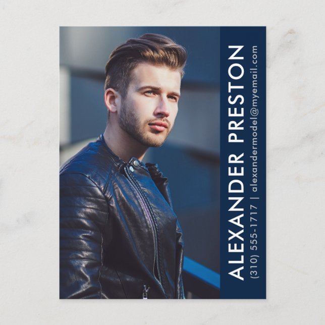 Postal Cartão-postal Azul AP de Cartão Comp de Foto do At (Frente)