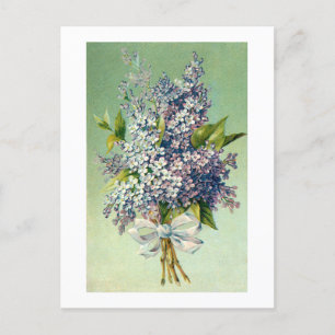 Postal Cartão Postal: Buquê lavanda adorável