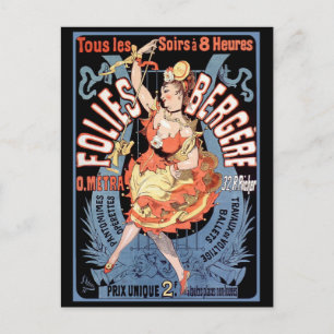 Postal Cartão Postal: Folies Bergere