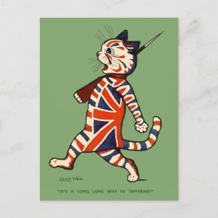 Postal Cartão Postal: Gato Patriótico