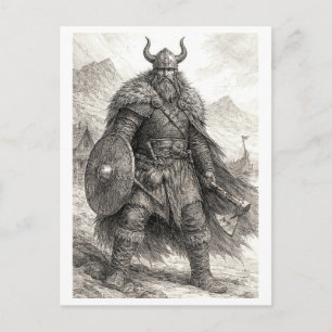 Postal Cartão postal. Guerreiro viking