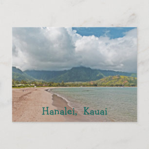 Postal cartão postal: "HANALEI BEACH, KAUAI"
