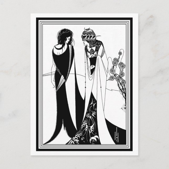 Postal Cartão postal: Ilustração de Aubrey Beardsley (Frente)
