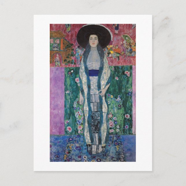 POSTAL CARTÃO POSTAL: KLIMT : RETRATO : BLOQUEIO DE ADELE (Frente)