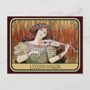 Postal Cartão postal: Lições de Violino de Paul Bertho
