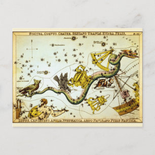 Postal Cartão Postal: Mapa de Estrelas Vintage - Atlas d