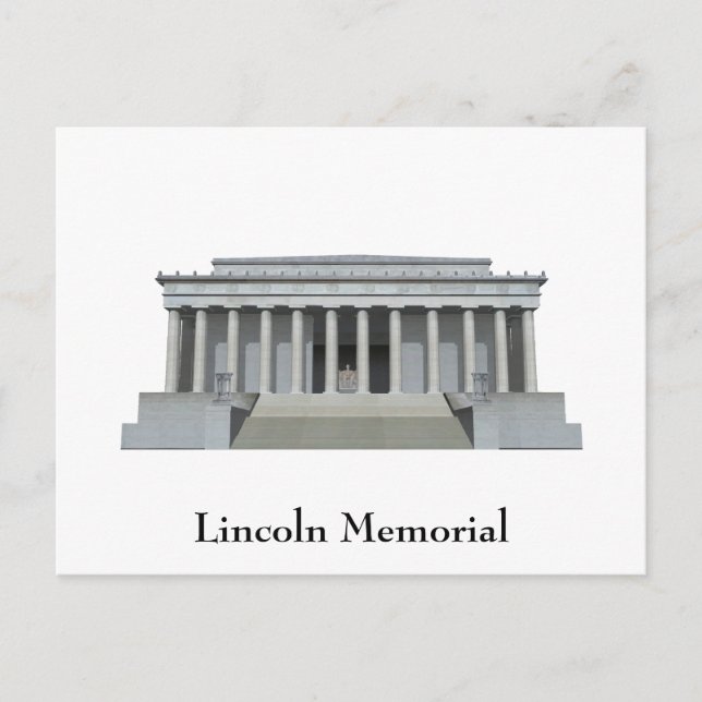 Postal Cartão postal: Memorial Lincoln: Washington DC (Frente)