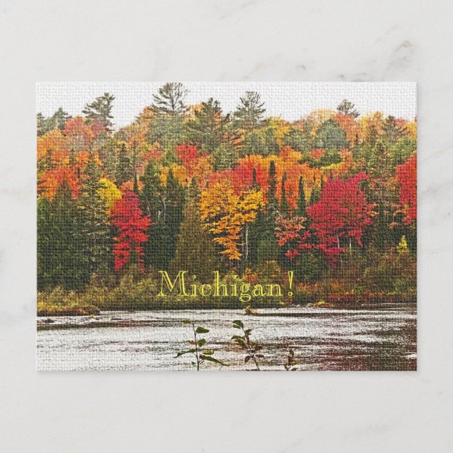 POSTAL CARTÃO POSTAL/MICHIGAN!/CORES DE QUEDA VIBRANTE (Frente)