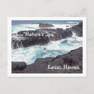 Postal cartão postal, "NATURE'S SPA"/QUEEN'S BATH AREA/K