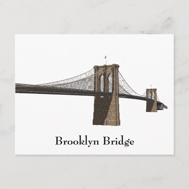 Postal Cartão postal: Ponte Brooklyn: Nova Iorque (Frente)