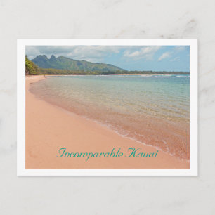 POSTAL CARTÃO POSTAL, PRAIA KAUAI/MONTANHAS EM SEGUNDO PL