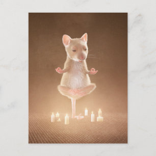 Postal Cartão Postal: "Rato Yoga"