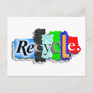 Postal Cartão postal: "RECICLAR"