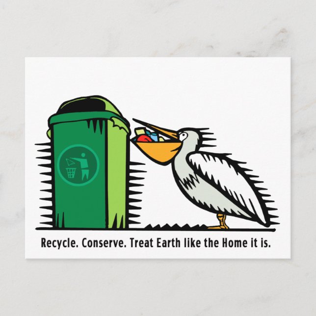Postal Cartão postal: "Reciclar, conservação" (Frente)