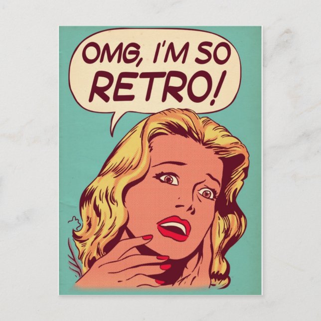 Postal cartão postal, retrô, mulheres (Frente)