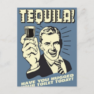 Postal cartão postal, retrô, tequila