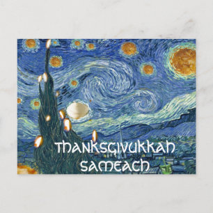 Postal Cartão postal: Thanksdokah Sameach (Oily Night)