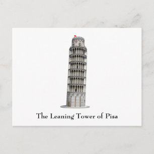 Postal Cartão Postal: Torre inclinada de Pisa:
