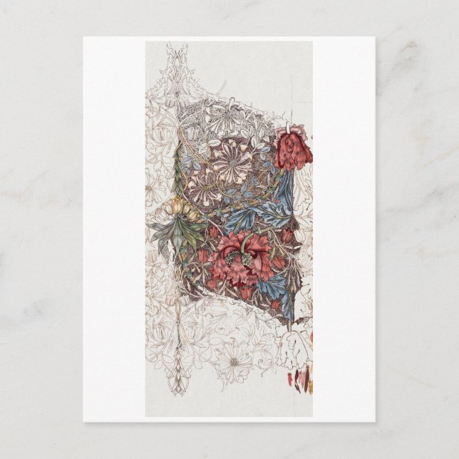 POSTAL CARTÃO POSTAL: WILLIAM MORRIS : WILD TULIP (Frente)