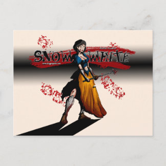 Postal cartão poste branco de neve guerreiro