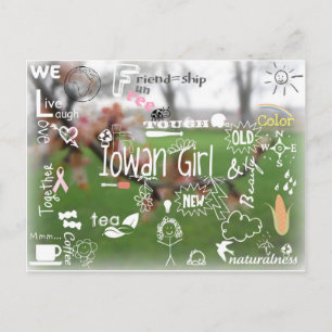 Postal Cartão Poste da Iowan Girl